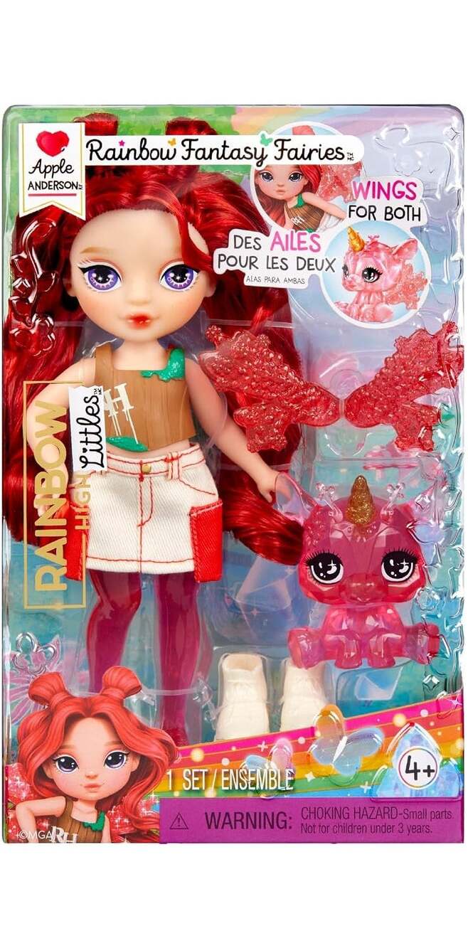 New Rainbow High Littles Rainbow Fantasy Fairies Doll Apple Red 5.5" Set NIB